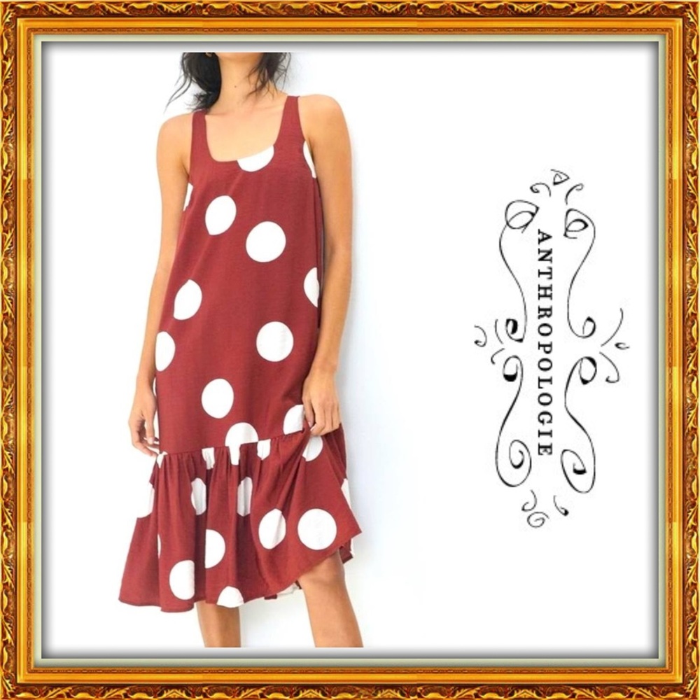 NWT | Anthropologie Michaela Flounced Polka Dot Dress!!